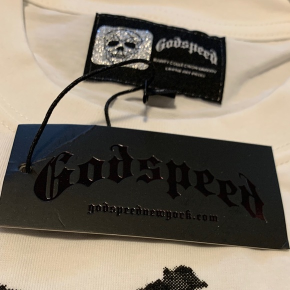 Godspeed Hollywood Graphic Tee in White and Black - Picture 2 of 5